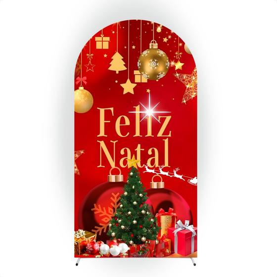 Imagem de Painel Romano Sublimado De Natal 2x1 Formato Picolé