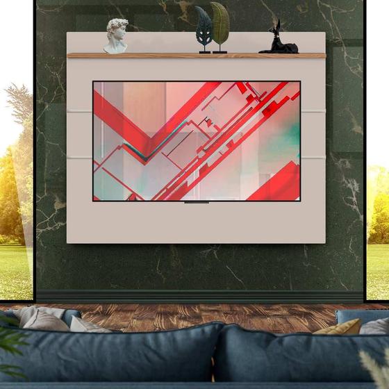 Imagem de Painel Simples Para TV Até 65 Polegadas 180 cm Off White Freijó Weng Shop JM