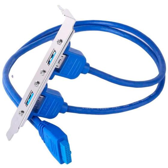 Painel Traseiro USB 3.0 para Placa Mãe 20 pinos - 2 Portas - Oficina ...