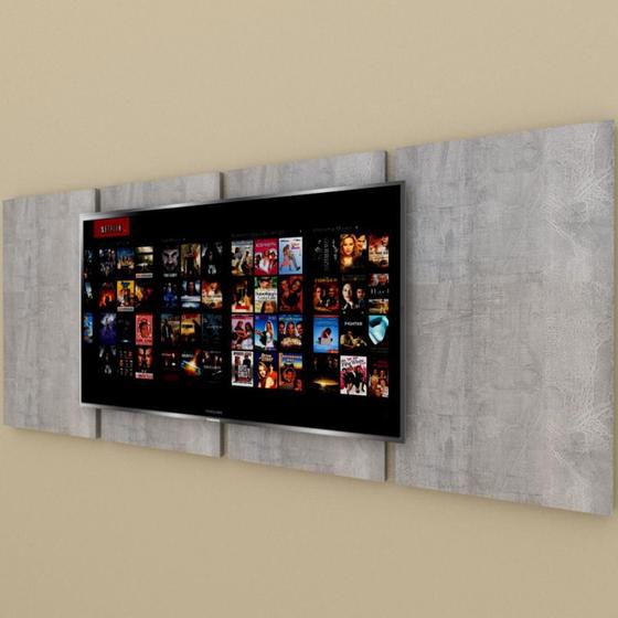 Imagem de Painel Tv pequeno moderno Rustico com amadeirado claro