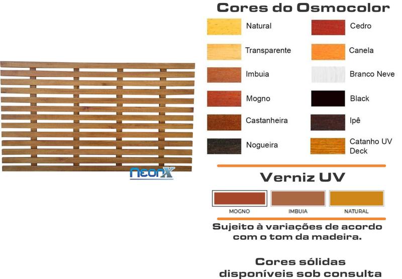 Imagem de Painel Vertical Floreira, Parede e Similares 86x100 cm Régua 4x2 cm NeonX Pintado