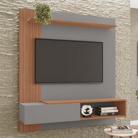 Imagem de Painel Yasmin 100% MDF Tuboarte 1 Porta Basculante p/ TVs de Até 55 Polegadas