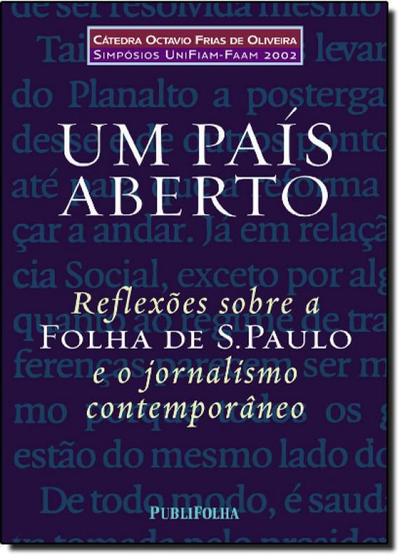 Imagem de Pais aberto, um - reflexoes sobre a folha de s.paulo e o jornalismo contemporaneo - PUBLIFOLHA