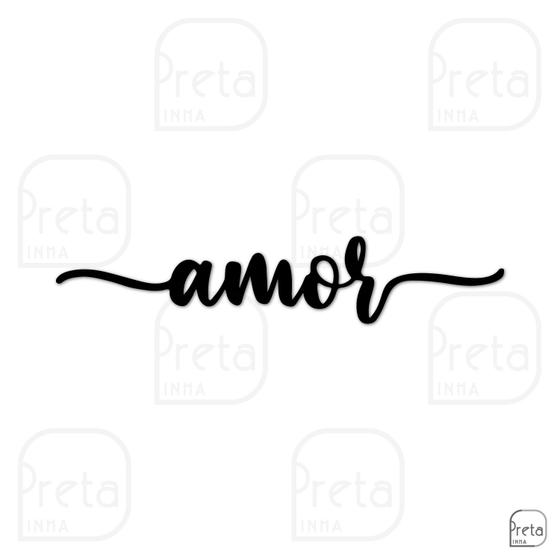 Imagem de Palavra de Parede Decorativo Amor Escrito Mdf 6mm 40x7cm