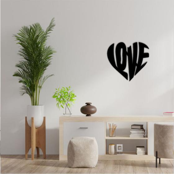 Imagem de Palavra Decorativa de Parede Coração Love