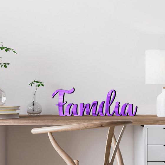 Imagem de Palavra Decorativa Família Roxo