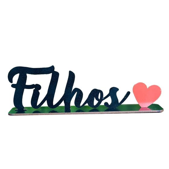 Imagem de Palavras De Mesa VÁRIOS MODELOS Gratidão Fé Amor Família Jesus Paz entre Outras Com Base Em Mdf Preto Ou Branco Brilhant