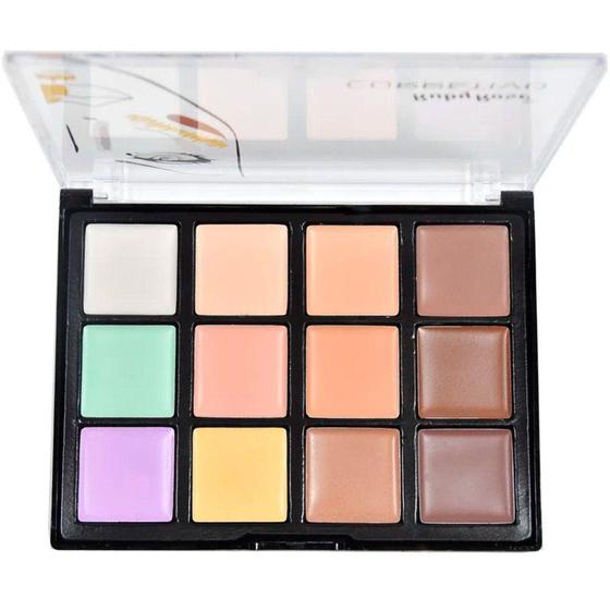 Paleta Corretivo 12 Cores 8087-1 Ligth Ruby Rose Menor preço em Paleta Corretivo 12 Cores 8087-1 Ligth Ruby Rose