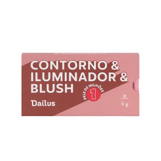 Imagem de Paleta Dailus Cores Claras/Médias Contorno Iluminador Blush