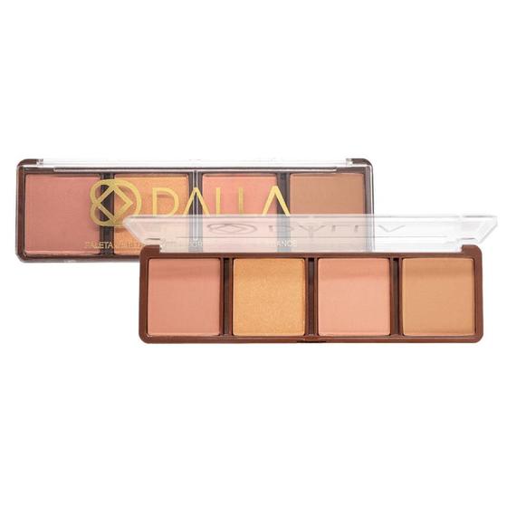 Imagem de Paleta de Blush, Iluminador e Contorno Elegance Dalla Makeup 14g