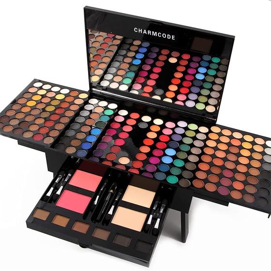 Imagem de Paleta de Maquiagem CHARMCODE 190 Cores com Espelho e Lápis