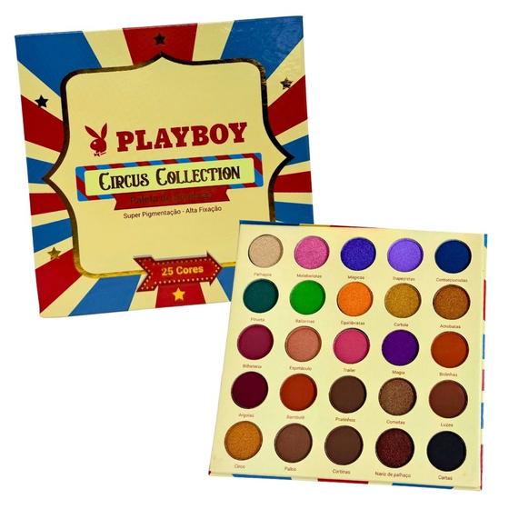 Imagem de Paleta De Sombra Maquiagem 25 Cores Excelente Pigmentação Playboy Linha Circus