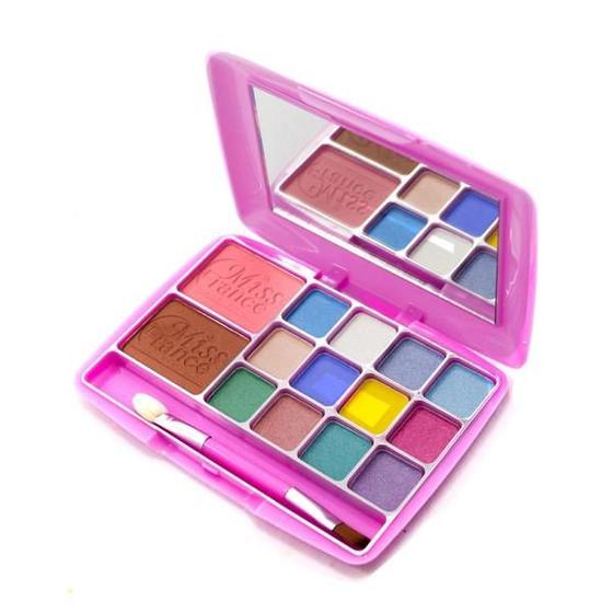 Imagem de Paleta de Sombras 12 cores + 2 Blush Estojo Maquiagem - Miss France