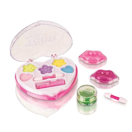 Imagem de Paleta de Sombras C/ Batom E Gloss Heart Maquiagem Make-Up Teen Infantil - Fenzza