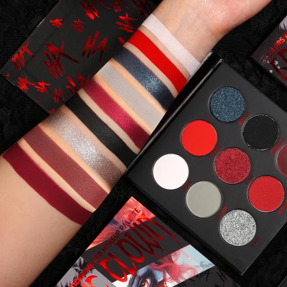 Imagem de Paleta de sombras ecofavor Red Goth 9 cores de alta pigmentação