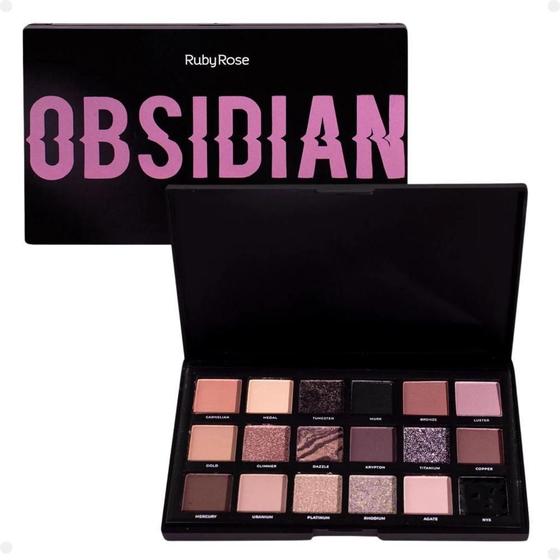 Imagem de Paleta De Sombras Ruby Rose Obsidian Precious 18,1G