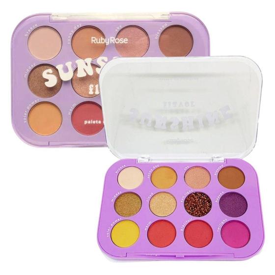 Imagem de Paleta De Sombras Ruby Rose Sunshine Flavor 9,88G