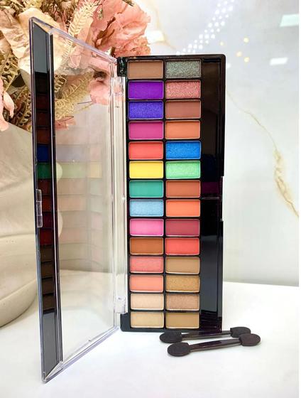 Imagem de Paleta Sombra Belle Angel 28 Cores + Pincel Maquiagem Make