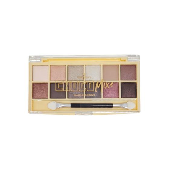 Imagem de Paleta Sombra MiaMake Chocomix Com 12 Cores, Chocolate Branco