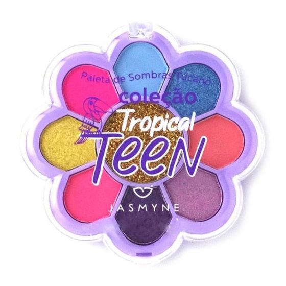 Imagem de Paleta Tropical Teen - Sombras + Glitter - 8 + 1 Unidades