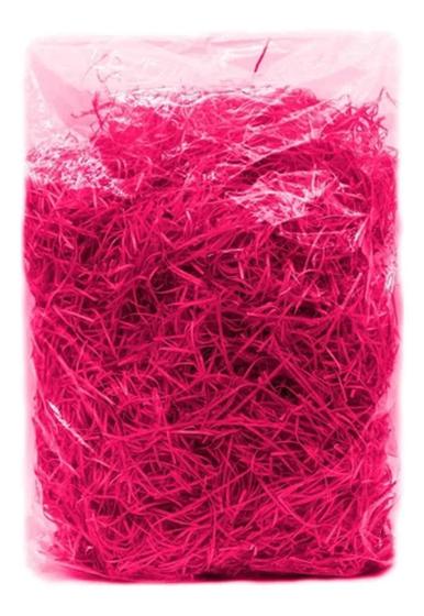 Imagem de Palha Madeira Rosa P/ Cestas Presentes 500g