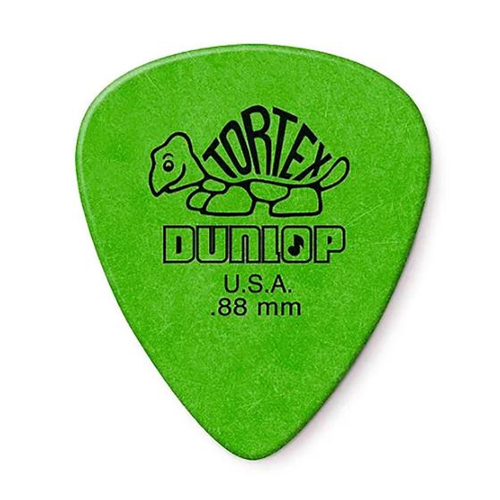 Imagem de Palheta Dunlop Tortex 0.88 Mm Verde Pacote Com 12 Unidades