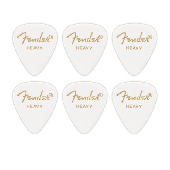 Imagem de Palheta Fender Heavy Celuloide Classic 351 Shape White Cell Quantidade:6 Pçs