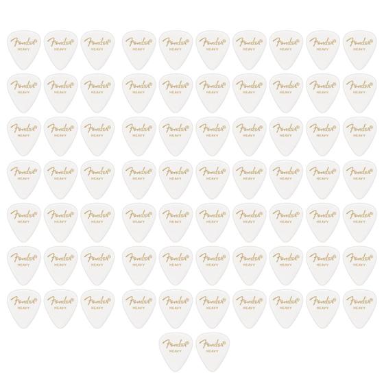 Imagem de Palheta Fender Heavy Celuloide Classic 351 Shape White Cell Quantidade:72 Pçs