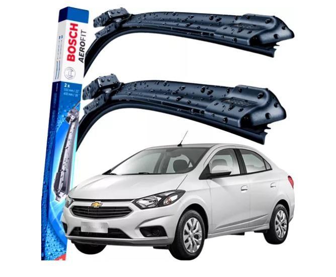 Imagem de Palheta Limpador De Parabrisa Par Dianteiro Silicone Bosh Chevrolet Prisma 2019 2020 2021 2022 2023 2024 - BOSCH