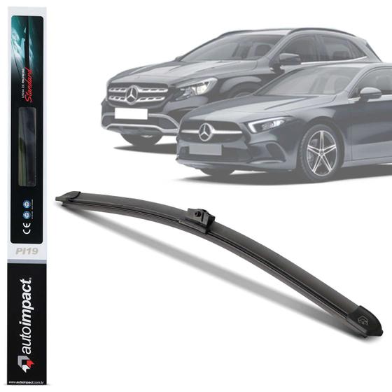 Imagem de Palheta Limpador Parabrisa Dianteiro Mercedes Classe CLA GLA 2016 a 2020 19 Pol Aplicação Carona