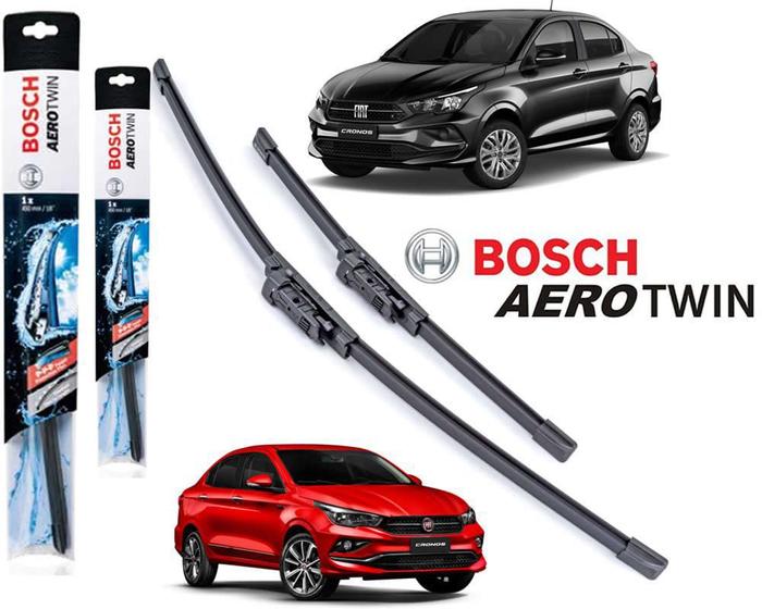 Imagem de Palheta Limpador Parabrisa Originial Bosch Aero Twin Fiat Cronos Drive Firefly Hgt 2018 2019 2020