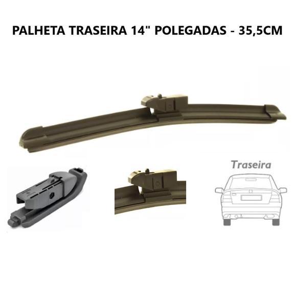 Imagem de Palheta Limpador Traseira Universal 14 Polegadas 35,5Cm