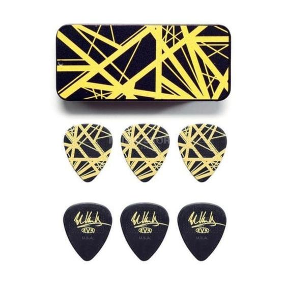 Imagem de Palheta Maxgrip 0.60mm Eddie Van Halen Amarela Com 6 Evhpt