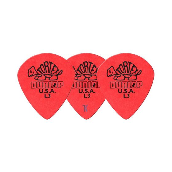 Imagem de Palheta para Guitarra 0.50 mm Dunlop L3 Tortex  Light Kit com 3 unidades