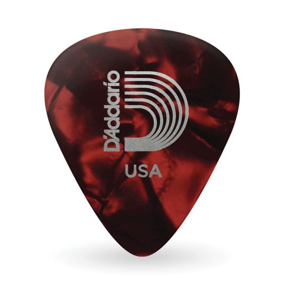 Imagem de Palheta Para Guitarra Celuloide Perolada Red Leve (Pacote Com 10) D'Addario 1CRP2-10