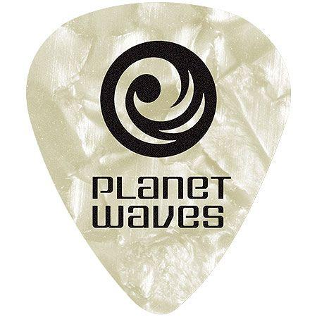 Imagem de Palheta Para Guitarra De Celuloide 1cwp2-10 - Branco Pérola - Leve - (pct Com 10 Unidades)