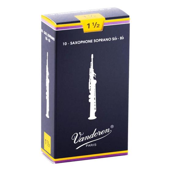 Imagem de Palheta Sax Soprano 1,5 Tradicional Caixa com 10 Unidades SR2015 Vandoren