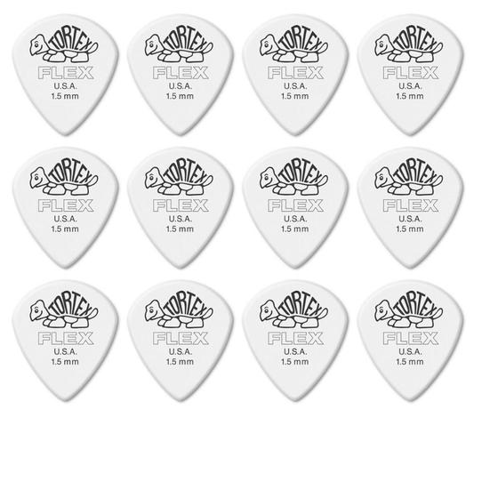 Imagem de Palheta Tortex Flex Jazz III 1.50 MM Pacote com 12 Unidades 468P1.5 - Dunlop