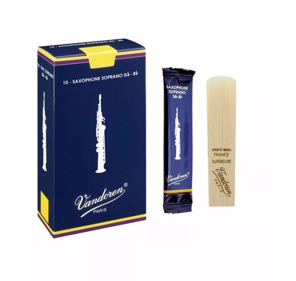 Palheta Tradicional Para Sax Soprano Nº3 Vandoren - Unitário Menor preço em Palheta Tradicional Para Sax Soprano Nº3 Vandoren - Unitário