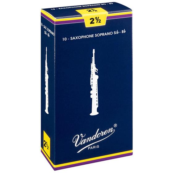 Imagem de Palheta Tradicional Para Saxofone Soprano 2,5 Vandoren SR2025 - CX / 10