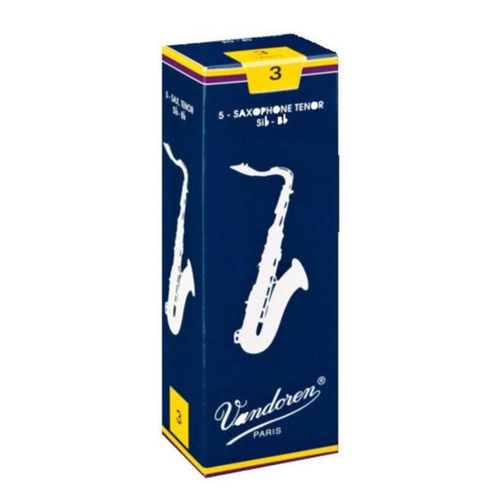 Imagem de Palheta Tradicional Vandoren 3 para Sax Tenor Sib SR223 1 unidade embalada individualmente