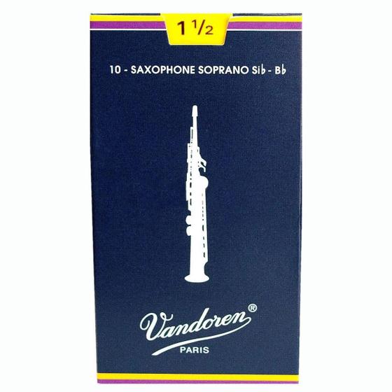 Imagem de Palheta Vandoren Tradicional 1,5 para Sax Soprano