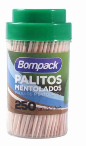 Imagem de Paliteiro Mentolado BOMPACK 48 potes com 250 Unidades