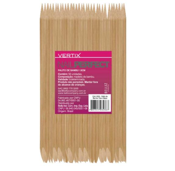 Imagem de Palito Bambu Ricca Vertix Nail Perfect Ponta Fina E Ponta