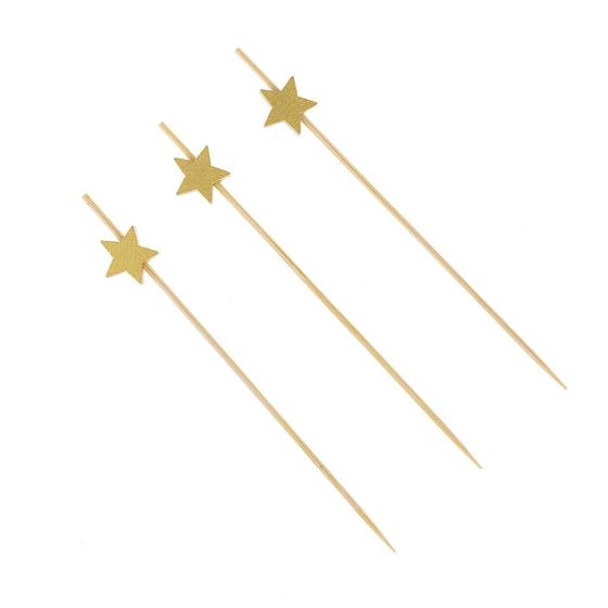 Imagem de Palito de Bambu Estrela para Petiscos - SilverFestas