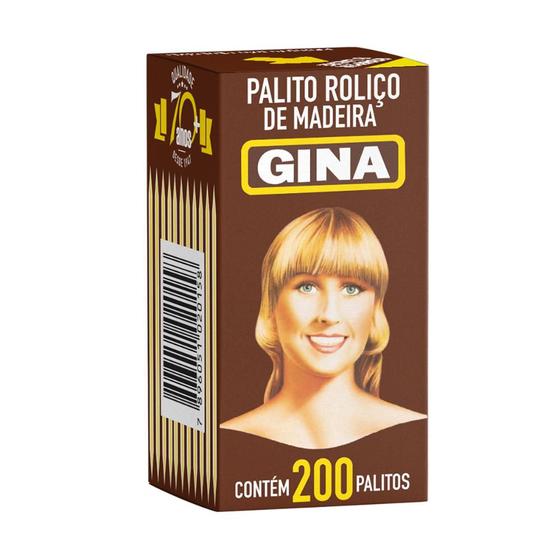 Imagem de Palito de Dente Roliço de Madeira Gina para Petiscos Porções Restaurantes Artesanatos Limpeza 200 un