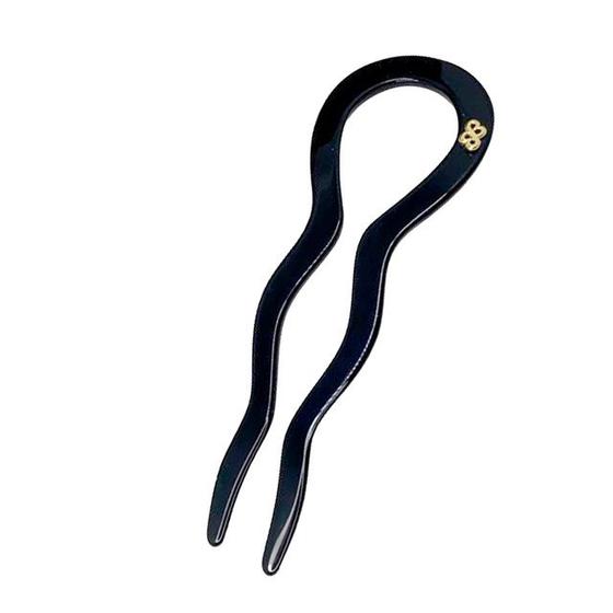 Imagem de Palito Hair Stick Duo Rounded Preto Coque Bianca 70 016 AB