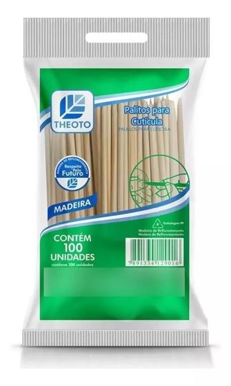 Imagem de Palito para Cutícula Theoto pacote com 100 unidades