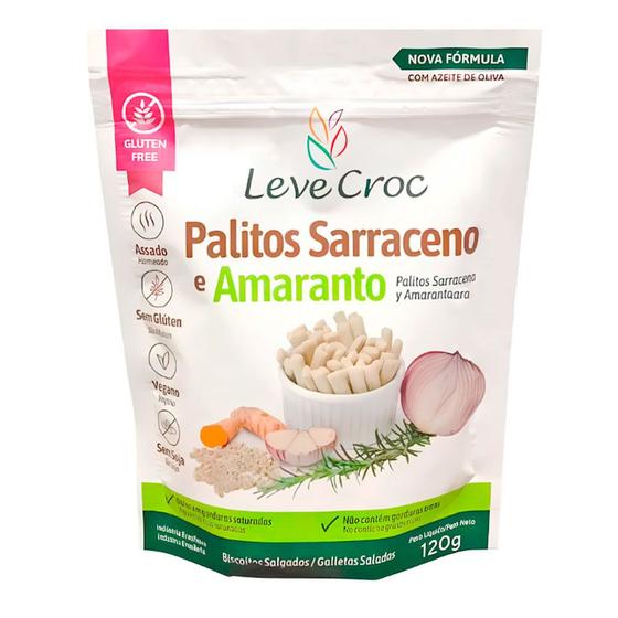 Imagem de Palitos Sarraceno e Amaranto Sem Glúten Vegano Leve Croc 120g