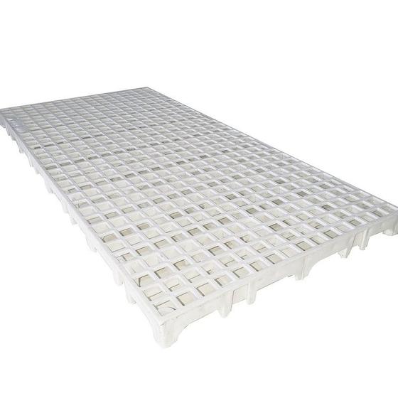 Imagem de Pallet Estrado Plástico 2,5 x 25x50 Cor Branco Multiuso